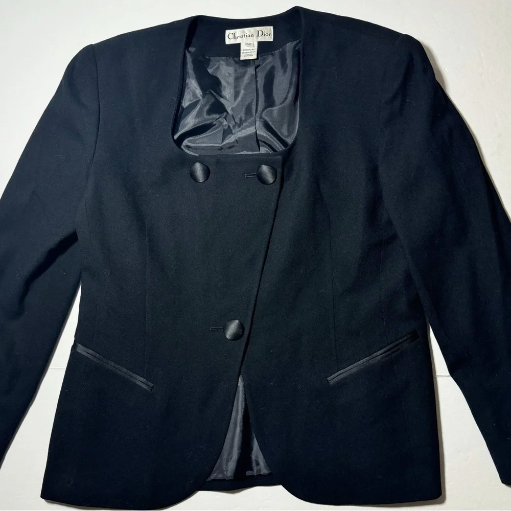 Vintage Christian Dior Blazer Jacket 80s 90s